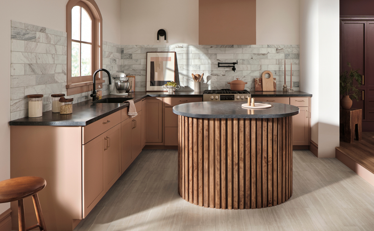 kitchen displays at Kiba Studios in Rockford, IL