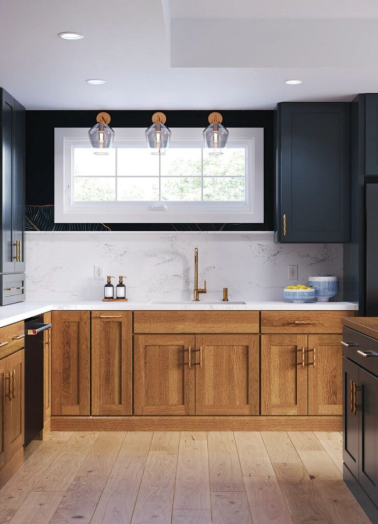 kitchen displays at Kiba Studios in Rockford, IL